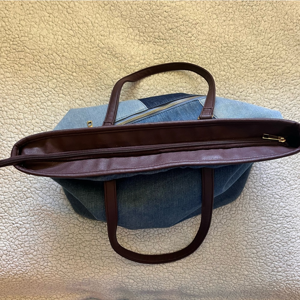 Denim Patchwork Tote Bag - image 6